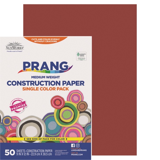 [6103 PAC] 9x12 Red Sunworks Construction Paper 50ct Pack