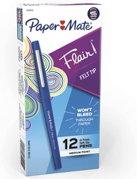 [8410152 SAN] Paper Mate Flair Pens Blue 12 pack