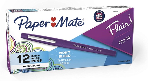 [8450152 SAN] Paper Mate Flair Pens Purple 12 pack