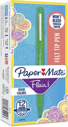 [8440152 SAN] Paper Mate Flair Pens Green 12 pack