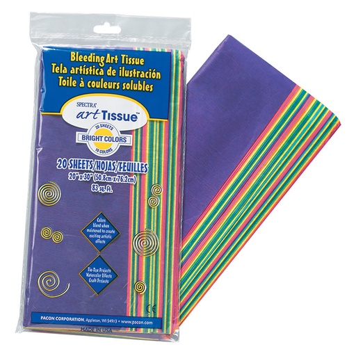 [58576 PAC] 20x30 Bright Colors Art Tissue Paper 20 Sheets