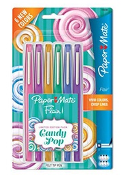 [1982365 SAN] PaperMate Flair 6 Color Medium Point Candy Pop Pens