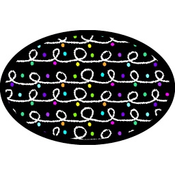 [09995 ASH] Color Chalk Loops Magnetic Whiteboard Eraser