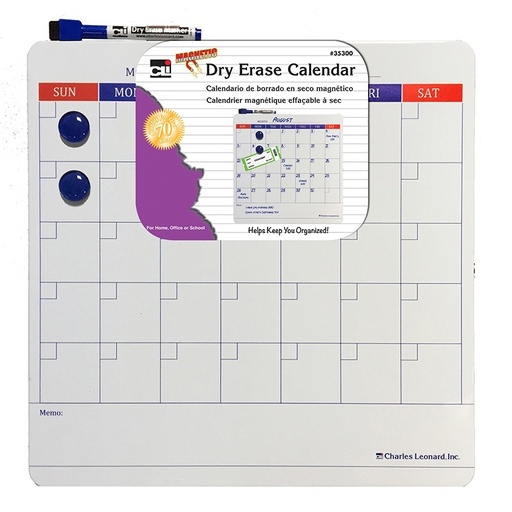 [35300ST CLI] 6ct Magnetic Dry Erase Calendar