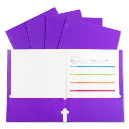 [06319 CL] Purple Laminated Paper Two Pocket Portfolios 25ct