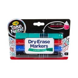 [586543 BIN] Crayola 4ct Take Note! Broad Line Dry Erase Markers