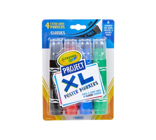 [588356 BIN] 4ct Crayola Classic Colors Project XL Poster Markers