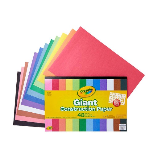 [990055 BIN] Crayola Giant Construction Paper with Stencil Sheet
