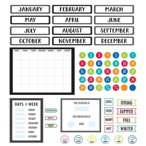 [10168 CTP] Core Decor Calendar Bulletin Board Set