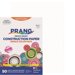 [8703 PAC] 9x12 Bright White Sunworks Construction Paper 50ct Pack