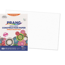 [8707 PAC] 12x18 Bright White Sunworks Construction Paper 50ct Pack