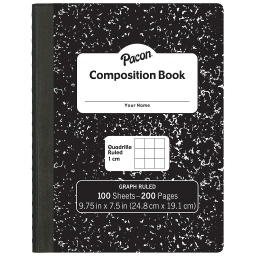 [MMK37105 PAC] Black Marble Composition Book 1cm Grid Ruled