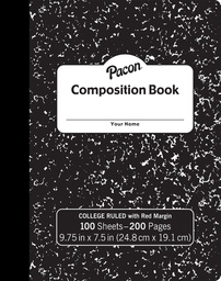 [MMK37106 PAC] Black Marble Composition Book College Ruled