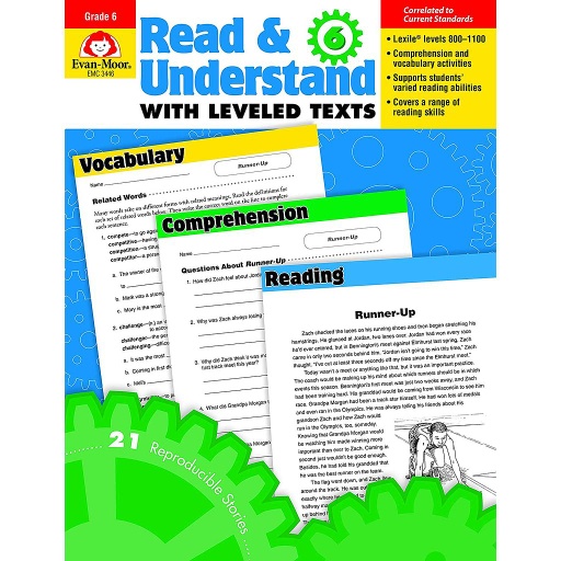 [3446 EMC] Read & Understand with Leveled Texts, Grade 6