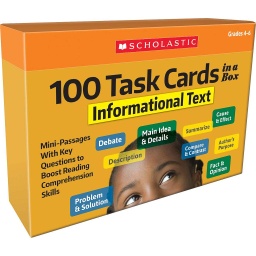 [855264 SC] 100 Task Cards in a Box: Informational Text