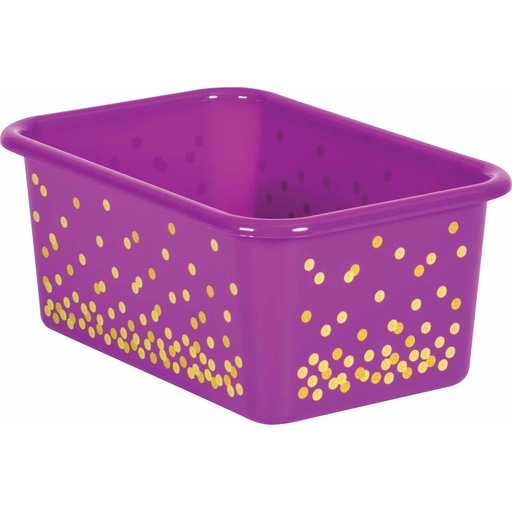 [20892 TCR] Purple Confetti Small Plastic Storage Bin
