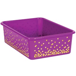[20899 TCR] Purple Confetti Large Plastic Storage Bin