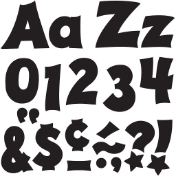 [79802 T] Black 4&quot; Friendly Combo Ready Letters
