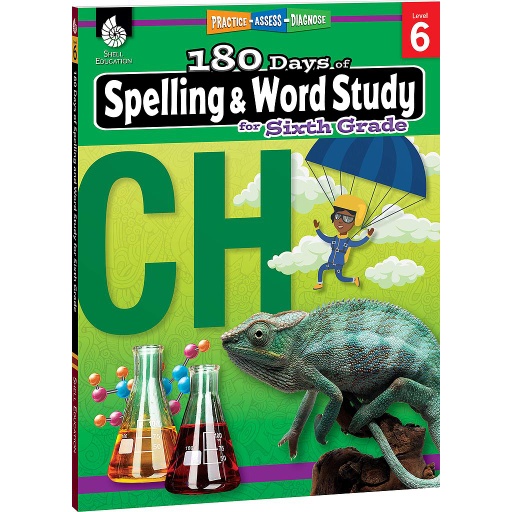 [28634 SHE] 180 Days of Spelling & Word Study Grade 6