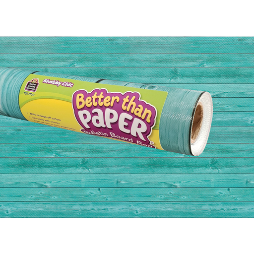 [32349 TCR] Better Than Paper® Shabby Chic Wood Bulletin Board 4 Roll Pack
