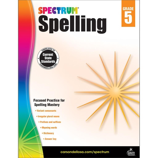 [704601 CD] Spectrum Spelling Workbook Grade 5 Paperback