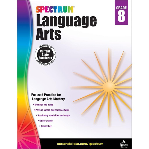 [704595 CD] Spectrum Language Arts Workbook Grade 8 Paperback
