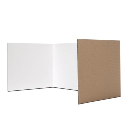 [6000512 FS] 12ct White 12" Corrugated Paper Study Carrel