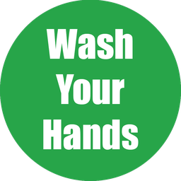 [97098 FS] Wash Your Hands Non-Slip Floor Stickers Green 5 Pack