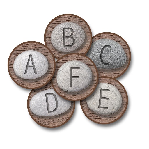 [60226 CFK] Alphabet Stones Seating Kit Set of 26, 12" Rounds