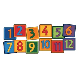 [3891 CFK] Simple Numbers Seating Kit Set of 12, 16&quot; Squares