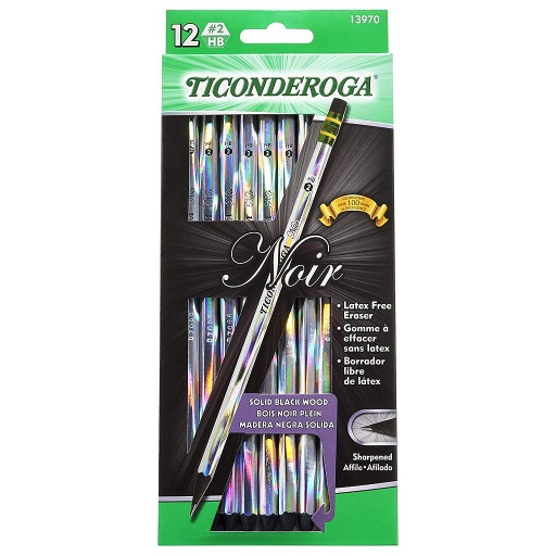 [13970 DIX] 12ct Ticonderoga Noir Pencils