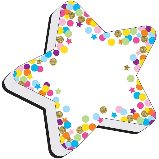 [09990 ASH] Confetti Star Whiteboard Eraser