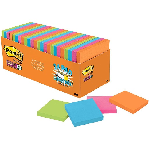 [65424SSAUCP MMM] 24ct Post-it Super Sticky Notes 3" x 3" Rio de Janeiro Collection