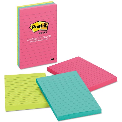 [6603AN MMM] 3ct Post-it Notes 4" x 6" Cape Town Collection