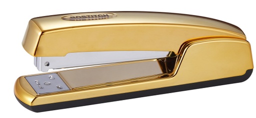 [B5000GOLD BOS] B5000 Professional Executive Stapler with Gold Chrome Finish