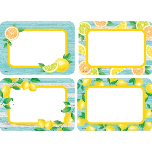 [8483 TCR] Lemon Zest Name Tags Labels