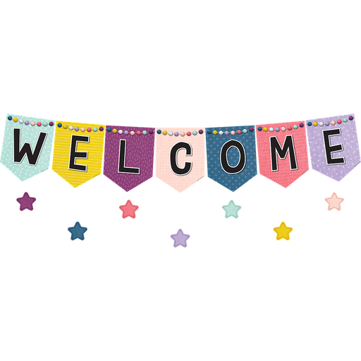 [9022 TCR] Oh Happy Day Pennants Welcome Bulletin Board