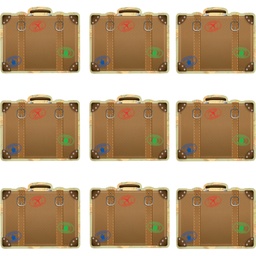 [8572 TCR] Travel the Map Luggage Mini Accents