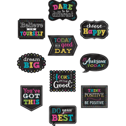[5576 TCR] Chalkboard Brights Positive Sayings Accents