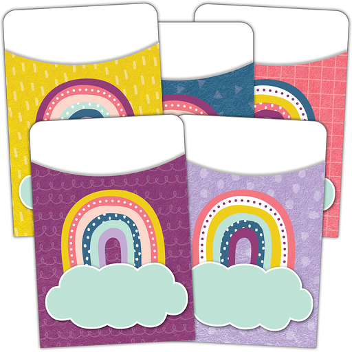 [9061 TCR] Oh Happy Day Library Pockets - Multi-Pack