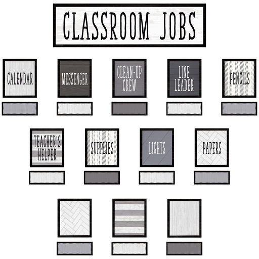[8532 TCR] Modern Farmhouse Classroom Jobs Mini Bulletin Board