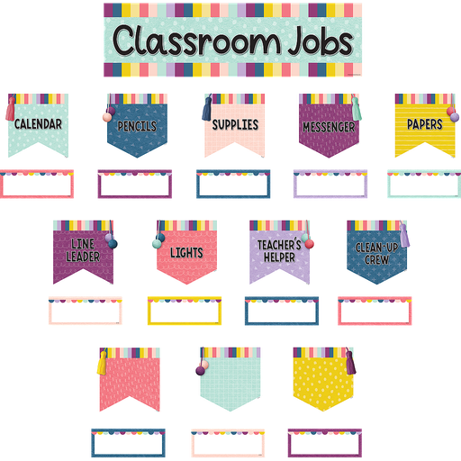 [9024 TCR] Oh Happy Day Classroom Jobs Mini Bulletin Board