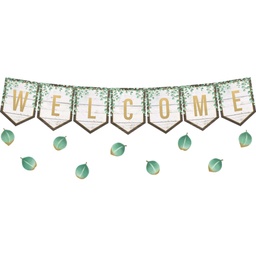 [8472 TCR] Eucalyptus Pennants Welcome Bulletin Board