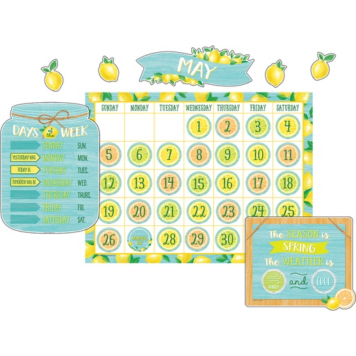 [8479 TCR] Lemon Zest Calendar Bulletin Board