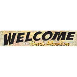 [8631 TCR] Travel the Map Welcome to Our Great Adventure Banner