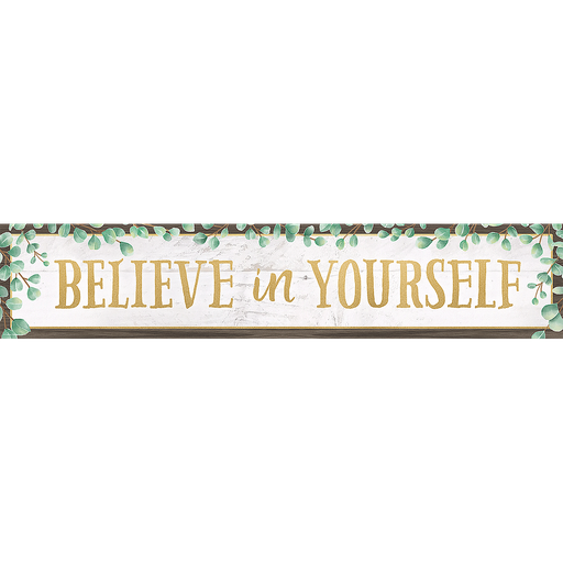 [8698 TCR] Eucalyptus Believe in Yourself Banner
