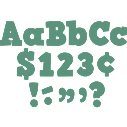 [8693 TCR] Eucalyptus Green 4&quot; Bold Block Letters Combo Pack