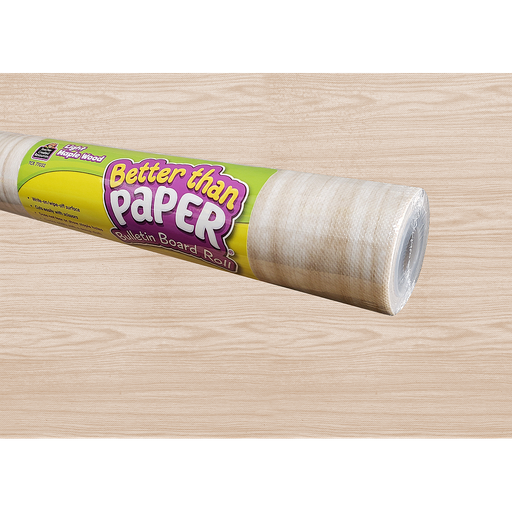 [32322 TCR] Better Than Paper® Light Maple Wood Design Bulletin Board Roll Pack of 4