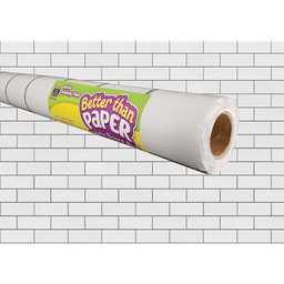 [32432 TCR] White Subway Tiles Better Than Paper Bulletin Board 4 Roll Pack