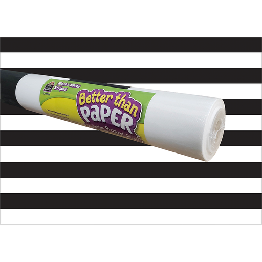 [32326 TCR] Better Than Paper® Black & White Stripes Bulletin Board 4 Roll Pack